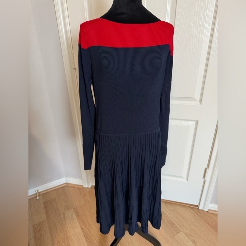 LAUREN RALPH LAUREN Two Tone Pointelle Knit Dress Size XXL NWT - Picture 8 of 9